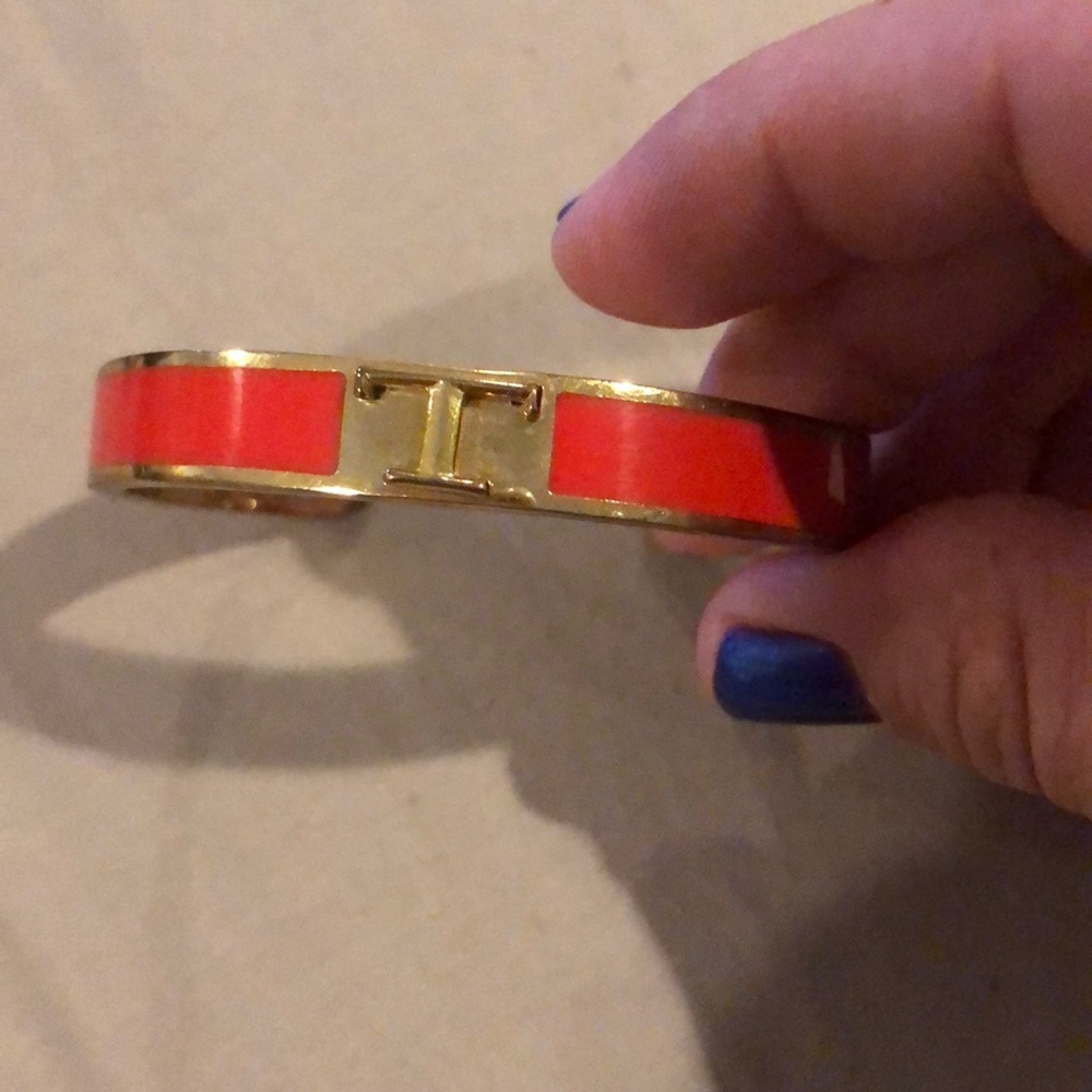 Burnt Orange/Red CWonder Enamel “T” Bangle